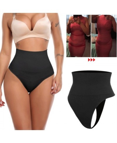 High Waist Tummy Control Panties Women Thong Panty Shaper Slimming Underwear Butt Lifter Belly Shaping Cincher Brief Body $18...