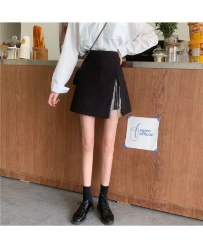 Streetwear chain tassel mini skirt with slit korean tide chic Rhinestone high waist skirt shorts white black summer skirt wom...