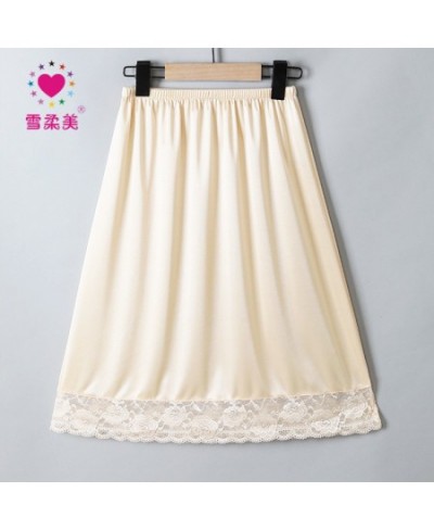 Flame Of Dream Satin Silk Bottomed Skirt Inner Petticoat Skirt Half Skirt Intimate Petticoat Woman Slips $29.63 - Underwear