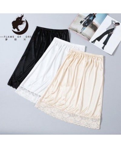 Flame Of Dream Satin Silk Bottomed Skirt Inner Petticoat Skirt Half Skirt Intimate Petticoat Woman Slips $29.63 - Underwear