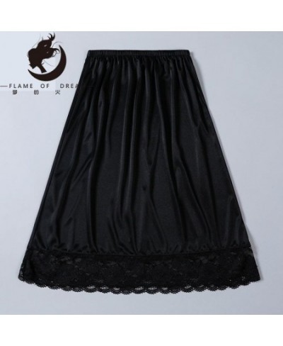 Flame Of Dream Satin Silk Bottomed Skirt Inner Petticoat Skirt Half Skirt Intimate Petticoat Woman Slips $29.63 - Underwear