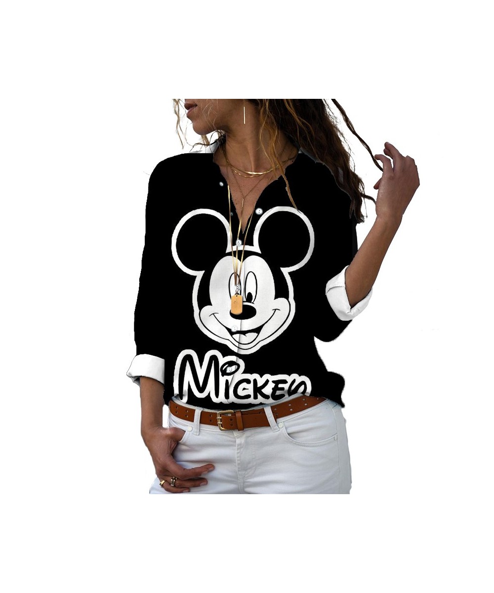 Mickey Mouse Cartoon 3d Shirt Ladies Female Kawaii Outdoor Fashion Shirt Cool Black T Shirt Top $28.67 - Women Tops