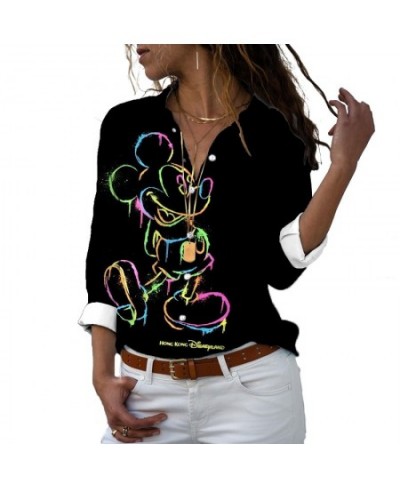 Mickey Mouse Cartoon 3d Shirt Ladies Female Kawaii Outdoor Fashion Shirt Cool Black T Shirt Top $28.67 - Women Tops