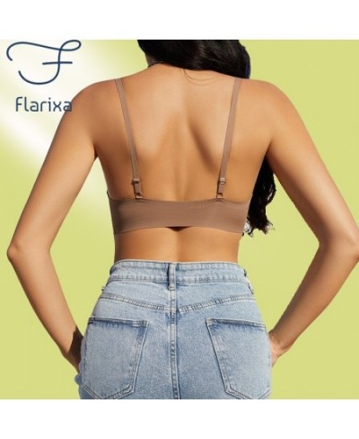 Set Front Buckle Bra Seamless Ice Silk Safety Shorts 2Pcs Set Sexy Low Cut Bra Boxer Shorts Ladies Summer New 1/2PCS Bra $54....