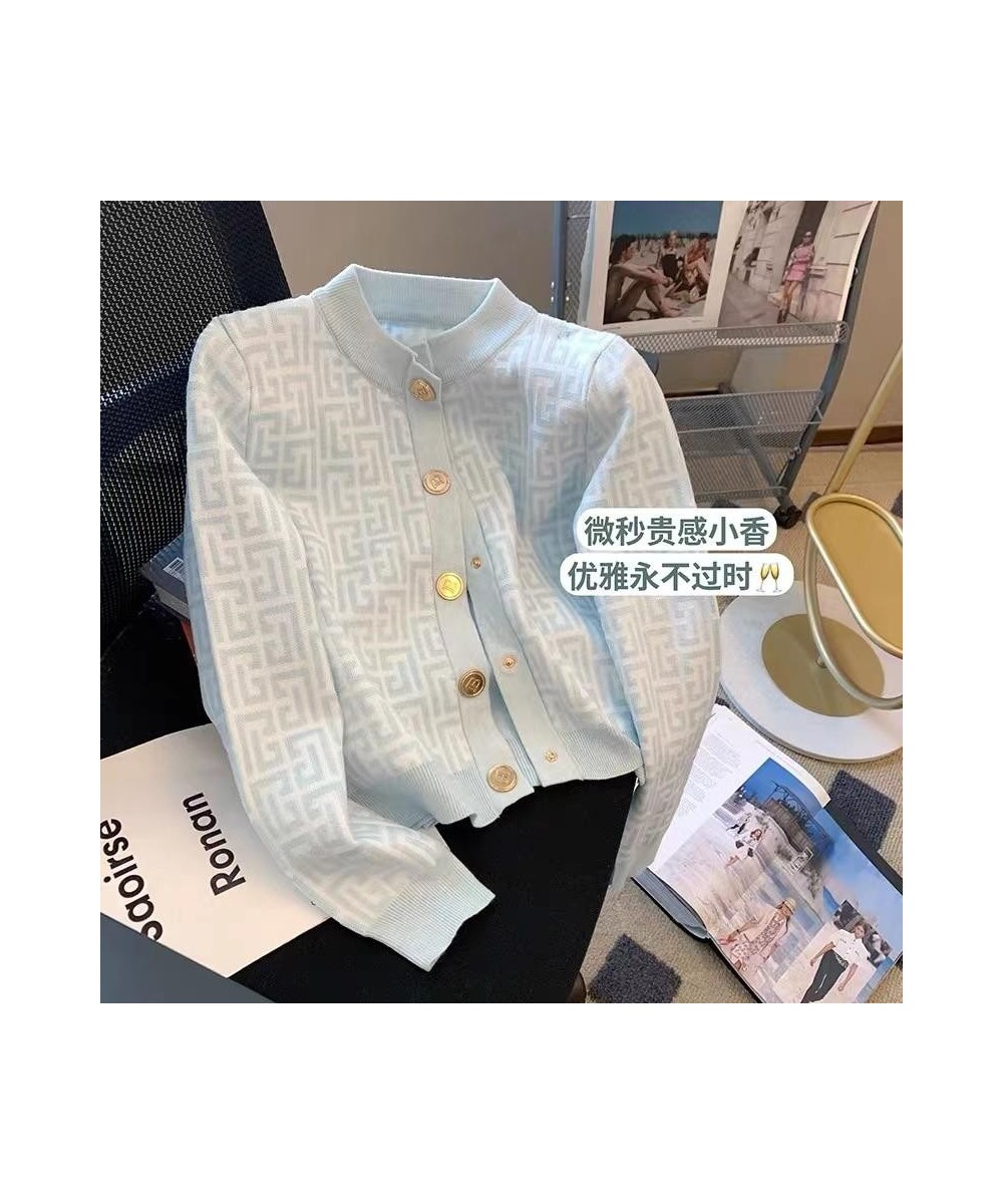 Fashion Jacquard Knitted Women Cardigan Sweater 2022 Autumn Streetwear Korean Vintage Ladies Chic Jumper Tops Long Sleeve $46...