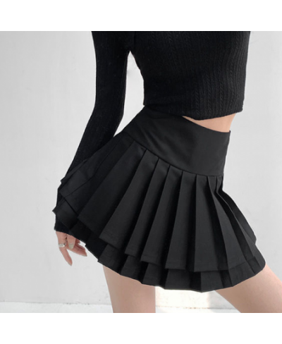 2023 Preppy Style Double Pleated Skirt Women Summer Sexy Casual High Waist Solid A-line Mini Skirt Korean Y2k Skirt Girl $29....