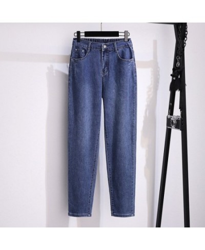 3107 Four Seasons Women High Waist Jeans Mom Clothes Casual Loose Stretch Thin All-Match Simple White Harem Pants $58.86 - Jeans