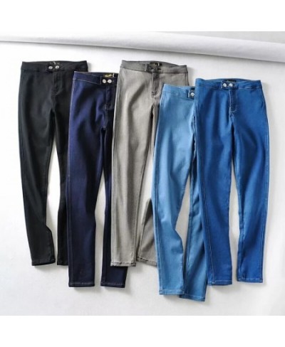 Sexy Skinny Jeans Spring Woman High Waist Gray Wash Denim Trousers Blue Bodycon Lift Butt Pencil Pants Female $47.81 - Jeans