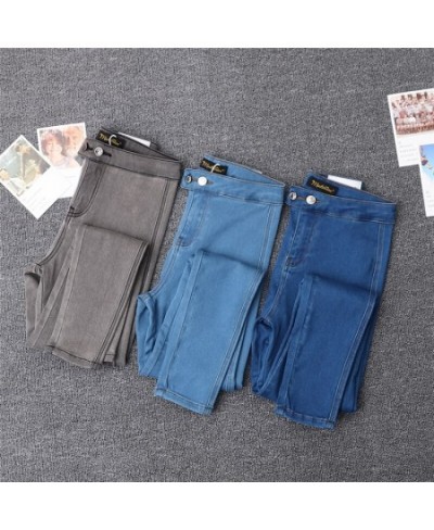 Sexy Skinny Jeans Spring Woman High Waist Gray Wash Denim Trousers Blue Bodycon Lift Butt Pencil Pants Female $47.81 - Jeans