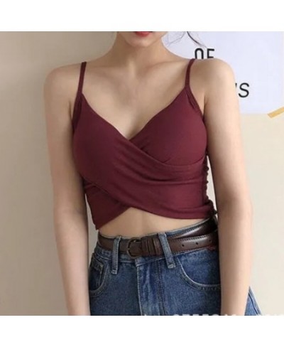 Women Crop Top Tube Top Seamless Underwear Female Crop Tops Girls Streetwear Sexy Lingerie Padded Tube Bra Bandeau Top $14.12...