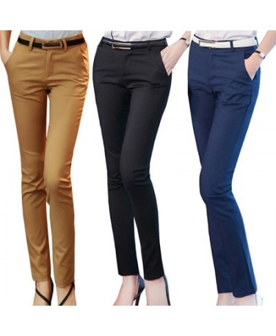 Women Pencil Pants Autumn High Waist Ladies Office Trousers Casual Female Slim Bodycon Pants Elastic Pantalones Mujer $42.98 ...