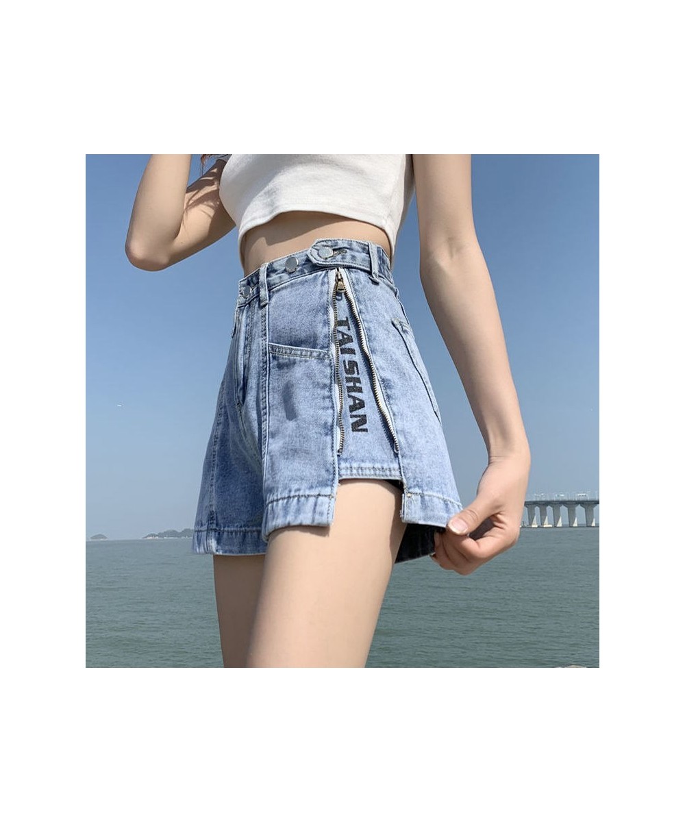 2023 Summer Cotton Loose Slim Denim Women Shorts Jeansr Zipper Female Style Wide Leg Hot High Waist Short Pants $29.91 - Jeans