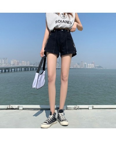 2023 Summer Cotton Loose Slim Denim Women Shorts Jeansr Zipper Female Style Wide Leg Hot High Waist Short Pants $29.91 - Jeans