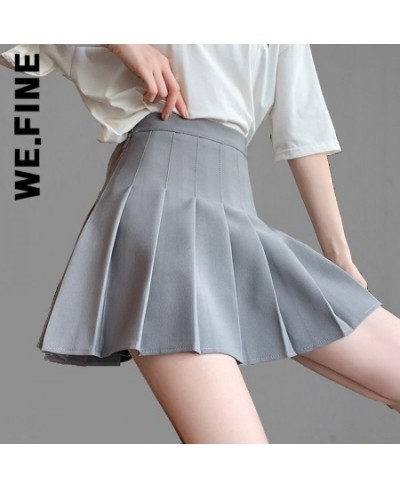 Women Mini Skirt Fashion High Waist Solid Skirts Spring Zipper Skirts For Women Safety Pants Pleated Skirt Shorts Y2K $24.72 ...