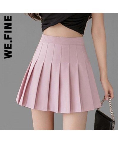 Women Mini Skirt Fashion High Waist Solid Skirts Spring Zipper Skirts For Women Safety Pants Pleated Skirt Shorts Y2K $24.72 ...