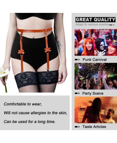 Leather Harness Fashion Gothic Stockings Belt Bdsm Body Bondage Cosplay Dance Rave Wear Adjust Chest Top Bra Goth Sexy Linger...