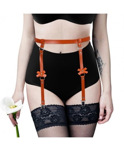 Leather Harness Fashion Gothic Stockings Belt Bdsm Body Bondage Cosplay Dance Rave Wear Adjust Chest Top Bra Goth Sexy Linger...