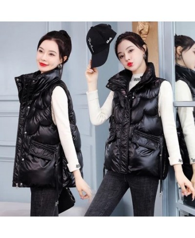 2022 Women's Vest Jacket Down Cotton Vest Autumn Winter Fashion Short Sleeveless Loose Female Waistcoat Casual Outerwear Top ...