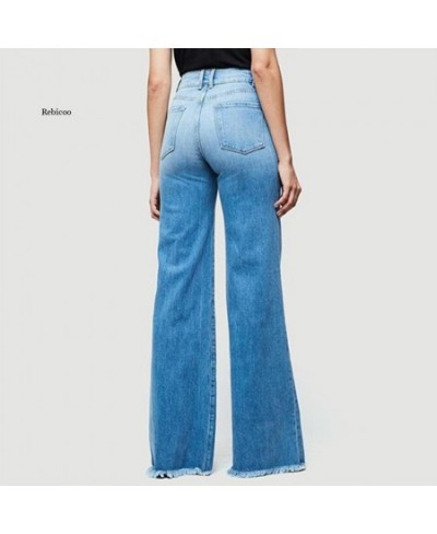 Flare Jeans Pants Women Vintage Denim Ladies Jeans Women High Waist Fashion Stretch Pocket Trousers Wide Leg Jeans $55.67 - J...