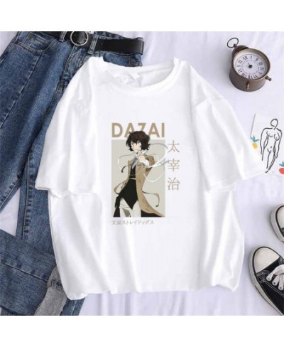 Bungo Stray Dogs Women Black T-shirt Osamu Dazai Nakajima Atsushi Short Sleeve White Graphic Tops Tee Drop Ship $21.99 - Tops...