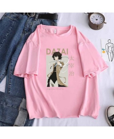 Bungo Stray Dogs Women Black T-shirt Osamu Dazai Nakajima Atsushi Short Sleeve White Graphic Tops Tee Drop Ship $21.99 - Tops...