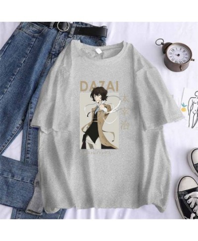 Bungo Stray Dogs Women Black T-shirt Osamu Dazai Nakajima Atsushi Short Sleeve White Graphic Tops Tee Drop Ship $21.99 - Tops...