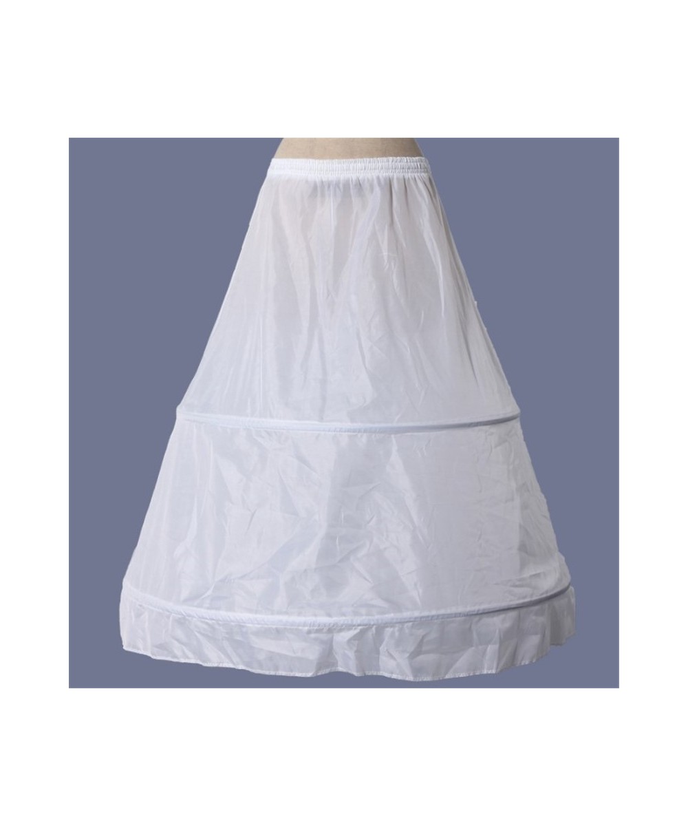 Elegant ladies wedding party banquet costume two-ring rims white Petticoat Crinoline princess style fluffy skirt $35.57 - Skirts