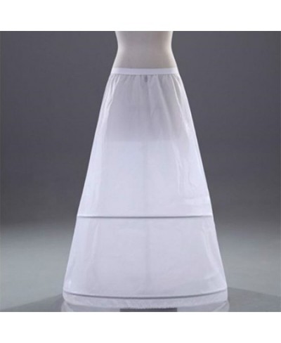 Elegant ladies wedding party banquet costume two-ring rims white Petticoat Crinoline princess style fluffy skirt $35.57 - Skirts