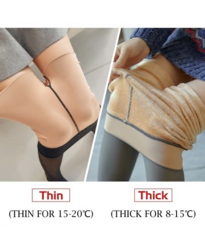 Thermal Legging Women Winter Sexy High Waist Slim Translucent Pantyhose Nylon Tight Female Elastic Wool Sock Pants Warm $19.1...