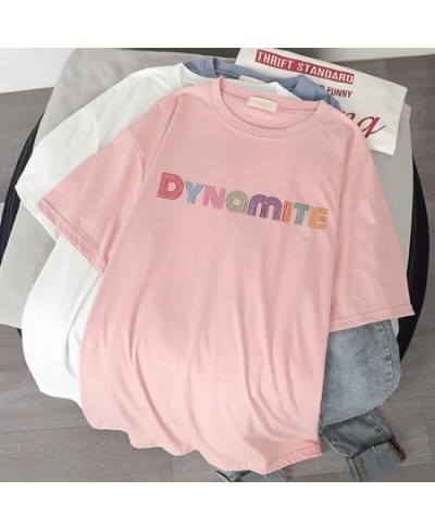 2023 album DYNAMITE print women tshirts Kpop Korean style short sleeve cute Harajuku hip-hop short sleeve top y2k femme $23.2...