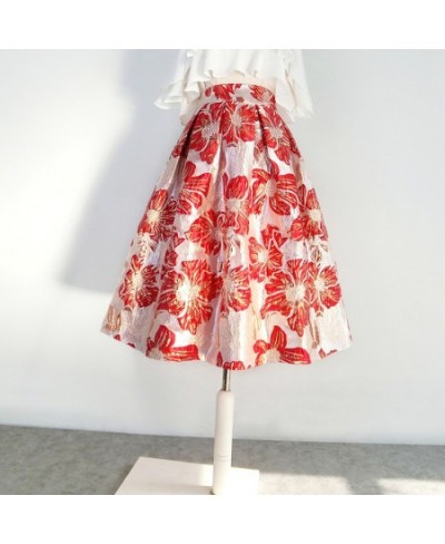 Spring 2023 New Retro Jacquard Embroidered Ball Gown Skirts Women High Waist Party Umbrella $114.85 - Skirts