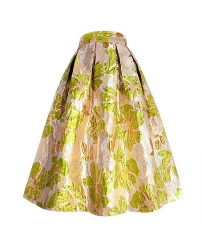 Spring 2023 New Retro Jacquard Embroidered Ball Gown Skirts Women High Waist Party Umbrella $114.85 - Skirts