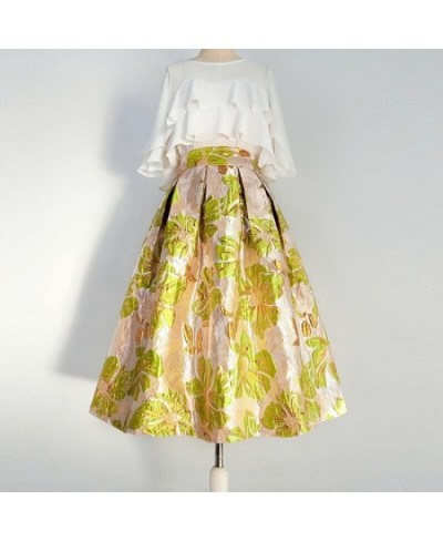 Spring 2023 New Retro Jacquard Embroidered Ball Gown Skirts Women High Waist Party Umbrella $114.85 - Skirts