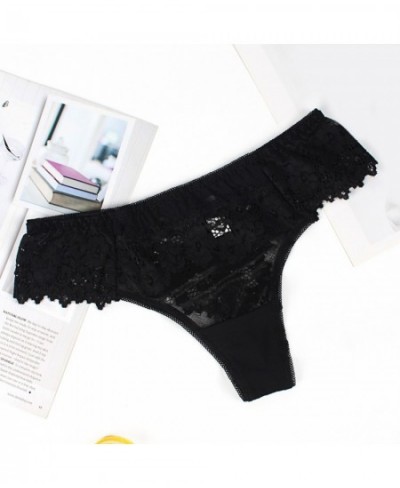 Underwear Thong Low Comfortable Lace Cotton Sexy Women's Crotch Waist Intimates Intimates Underwear Bra $22.40 - Underwear