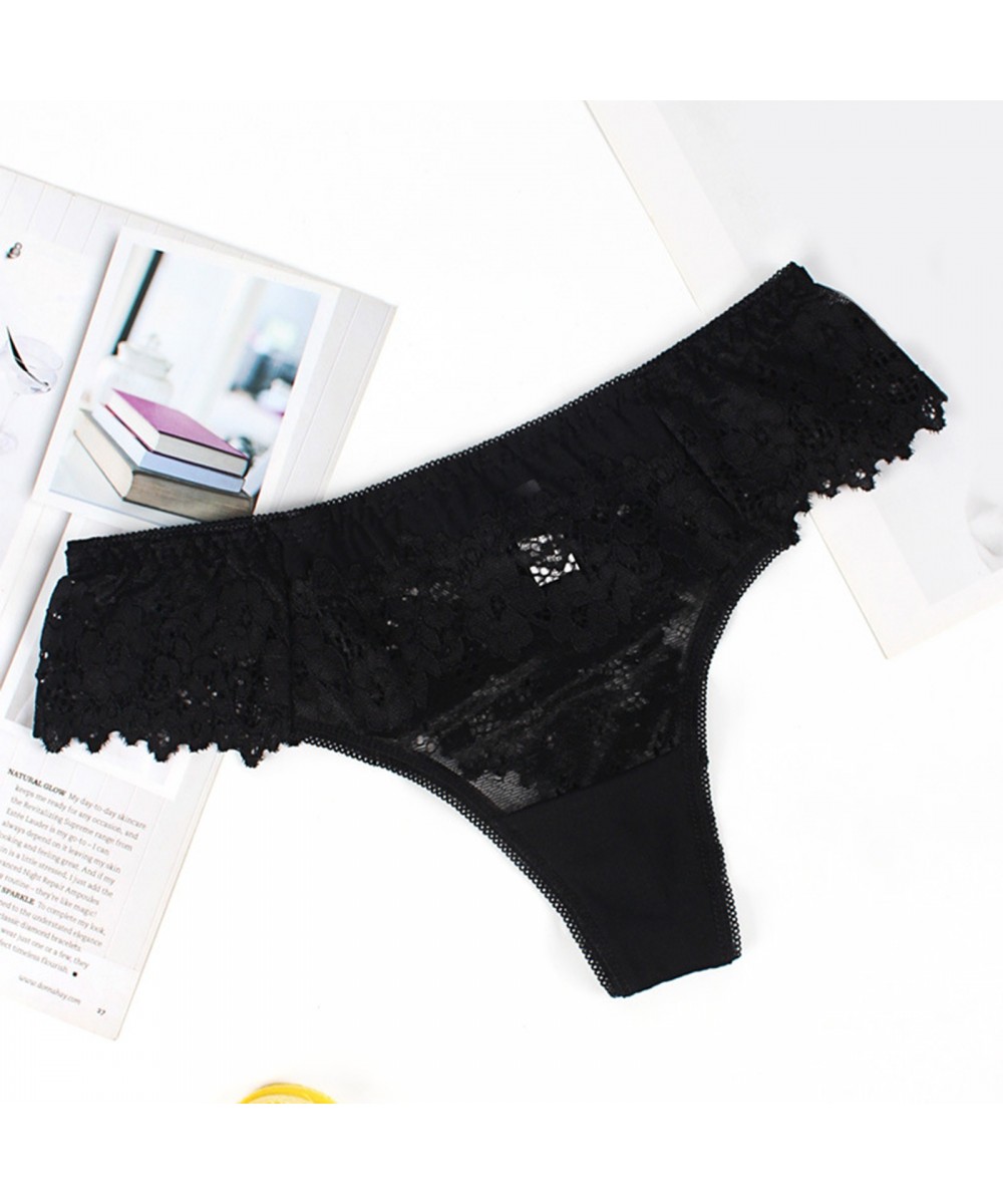 Underwear Thong Low Comfortable Lace Cotton Sexy Women's Crotch Waist Intimates Intimates Underwear Bra $22.40 - Underwear