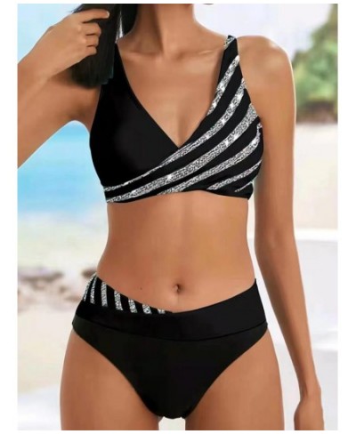 2022 New Women Sexy Stripe Bikini Female Summer Swimsuit Two Piece Bikini Set Beachwear Swim Suit Swimwear Brazil Bathing Sui...