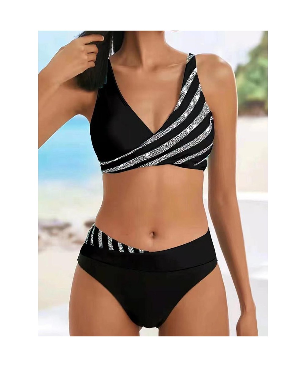 2022 New Women Sexy Stripe Bikini Female Summer Swimsuit Two Piece Bikini Set Beachwear Swim Suit Swimwear Brazil Bathing Sui...