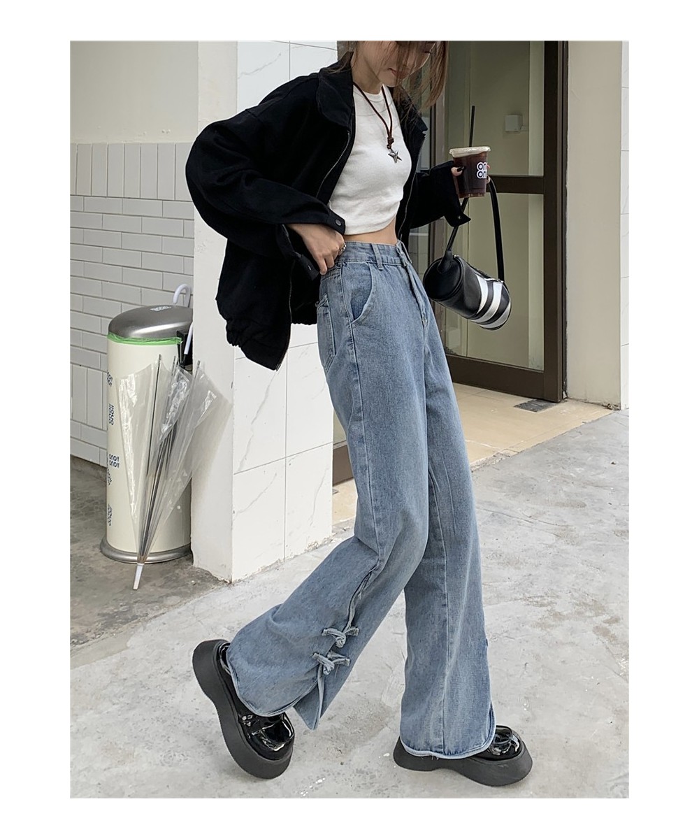 2023 Women Vintage Loose Jeans Solid Split Wide Leg Pants Y2K Clothes Ropa Mujer Denim Trousers Spring Jeans Pants Female 507...