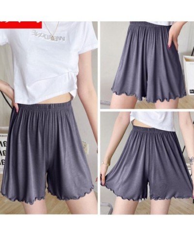 L-6XL Women Pajama Shorts Comfy Lounge Bottom Sleep Shorts Stretchy Pajama Bottoms Shorts with Ruffles Hem Plus Size $20.77 -...