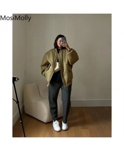 Women Men Flight jacket Bomber Jacket Cotton Warm Jackets Parkas Flight Parkas Coats Oversize Coats Cool Parkas $79.91 - Jack...