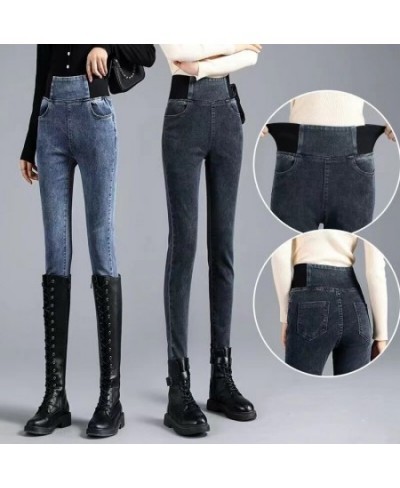 Over size 38 Elastic Waist Skinny Jeans Women Spring Slim Stretch Denim Pants Vintage Pencil Vaqueros Mom Pantalones De Mujer...