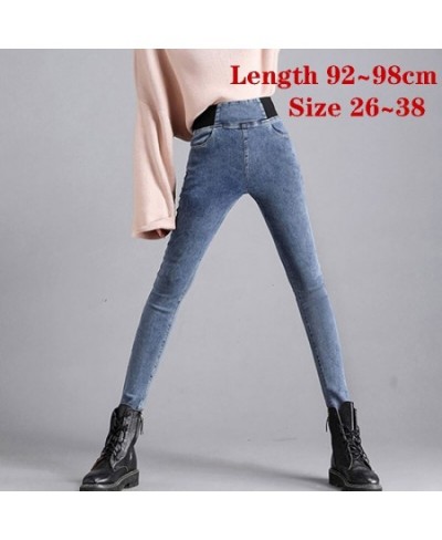 Over size 38 Elastic Waist Skinny Jeans Women Spring Slim Stretch Denim Pants Vintage Pencil Vaqueros Mom Pantalones De Mujer...