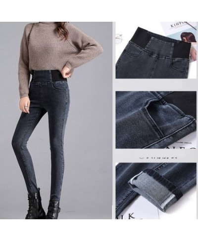 Over size 38 Elastic Waist Skinny Jeans Women Spring Slim Stretch Denim Pants Vintage Pencil Vaqueros Mom Pantalones De Mujer...