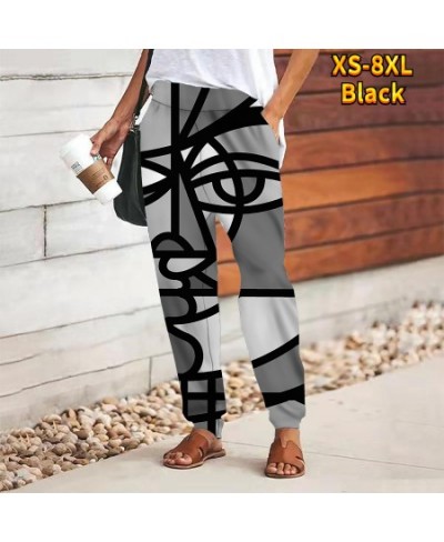 Women's Casual / Sporty Leisure Sports Pants Weekend Pocket Abstract Print Mid Waist Casual Ankle-Length Comfort Sweatpants $...