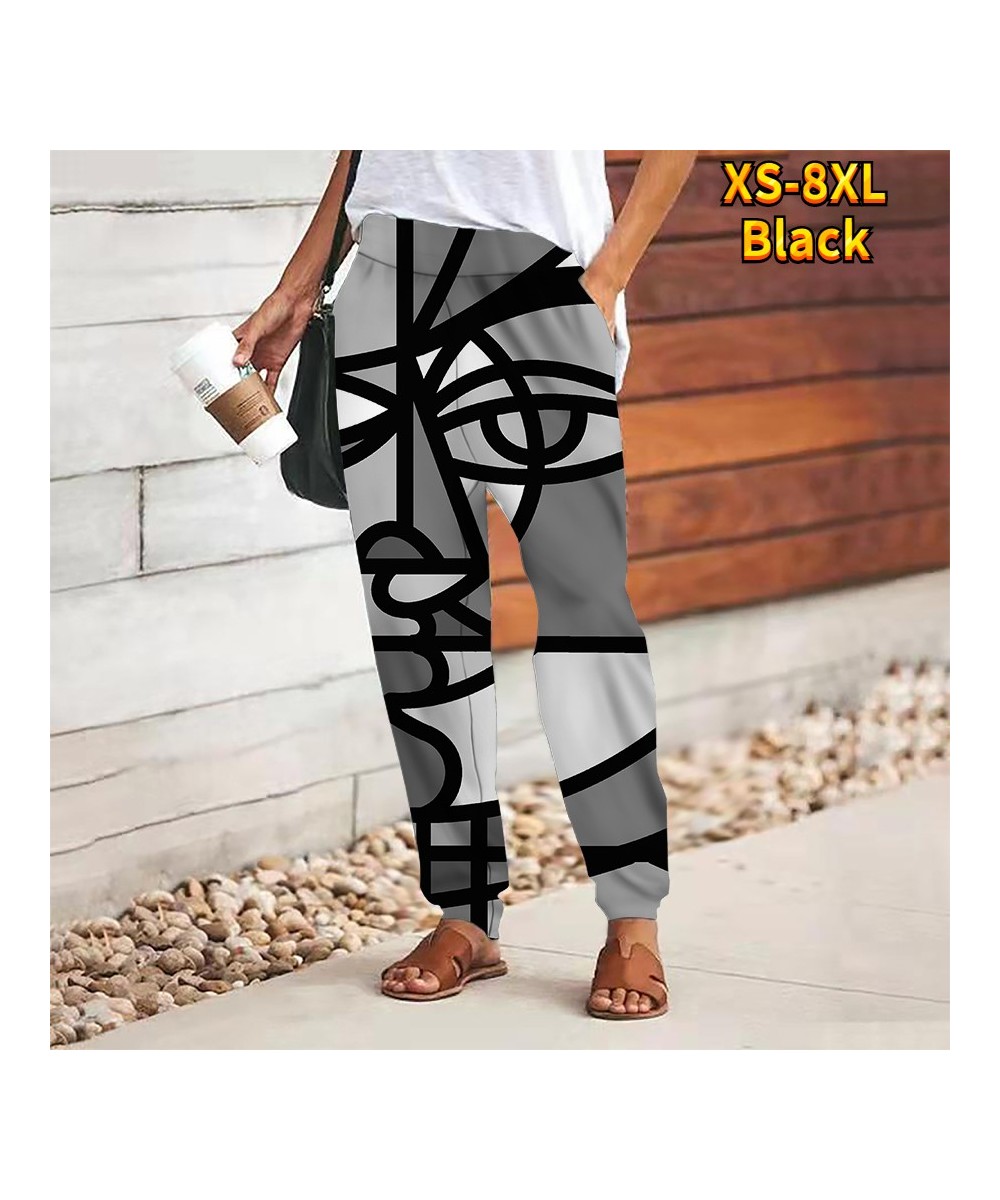 Women's Casual / Sporty Leisure Sports Pants Weekend Pocket Abstract Print Mid Waist Casual Ankle-Length Comfort Sweatpants $...