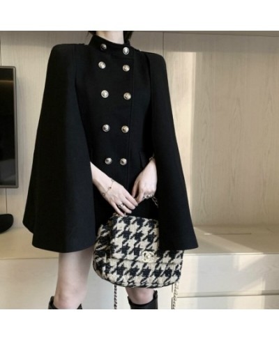 Autumn Winter 2023 Woman Coats Black Jacket for Women Solid Color No Hoodie Wool Blend Clothing Vintage Elegant Office Lady $...