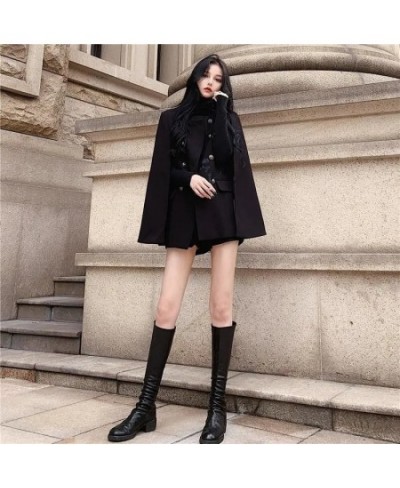 Autumn Winter 2023 Woman Coats Black Jacket for Women Solid Color No Hoodie Wool Blend Clothing Vintage Elegant Office Lady $...