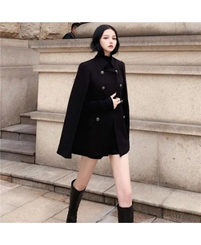 Autumn Winter 2023 Woman Coats Black Jacket for Women Solid Color No Hoodie Wool Blend Clothing Vintage Elegant Office Lady $...