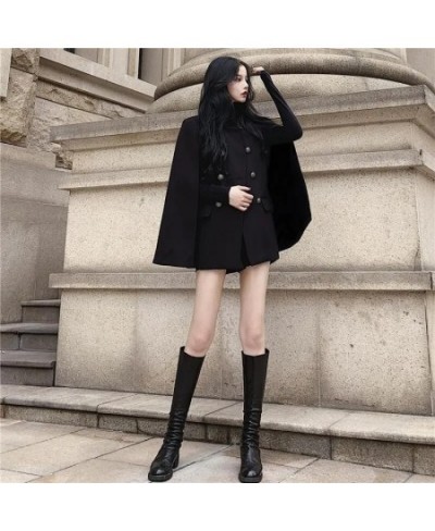 Autumn Winter 2023 Woman Coats Black Jacket for Women Solid Color No Hoodie Wool Blend Clothing Vintage Elegant Office Lady $...