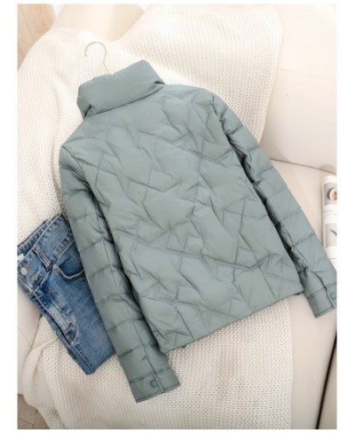 Autumn Winter Lightweight Down Jacket Women Long Sleeve Single-breasted White Duck Down Coat Fashion Female Short Parkas $87....